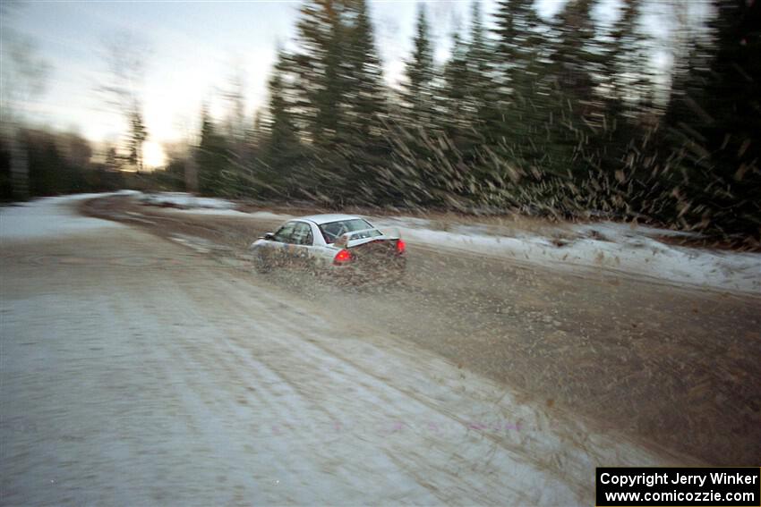 Pete Lahm / Frank Cunningham Mitsubishi Lancer Evo IV on SS14, Meaford.