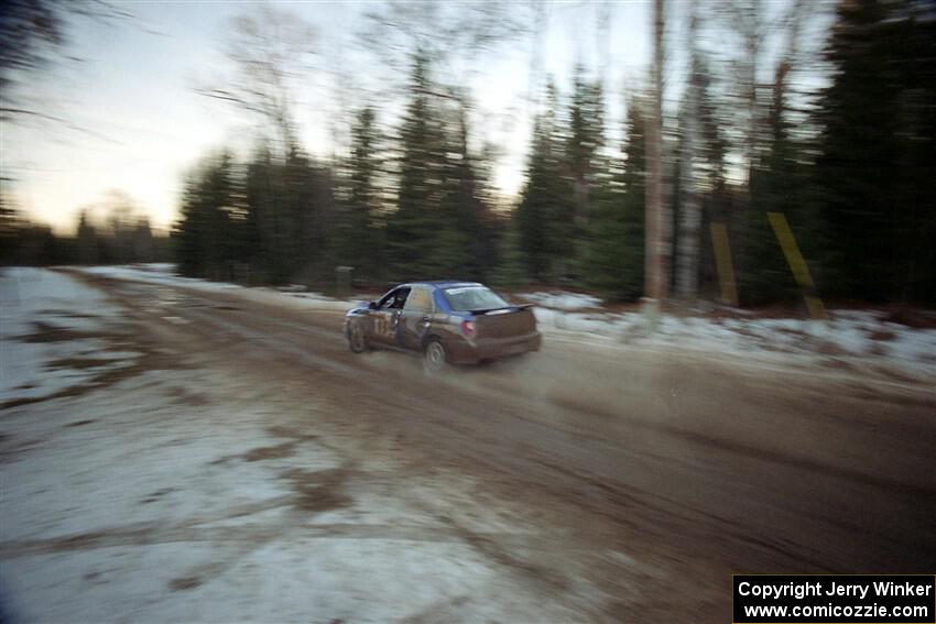 Mark Utecht / Jeff Secor Subaru WRX on SS14, Meaford.