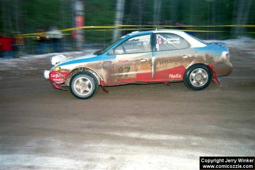 Frank Sprongl / Dan Sprongl Hyundai Elantra on SS16, Thunder River.