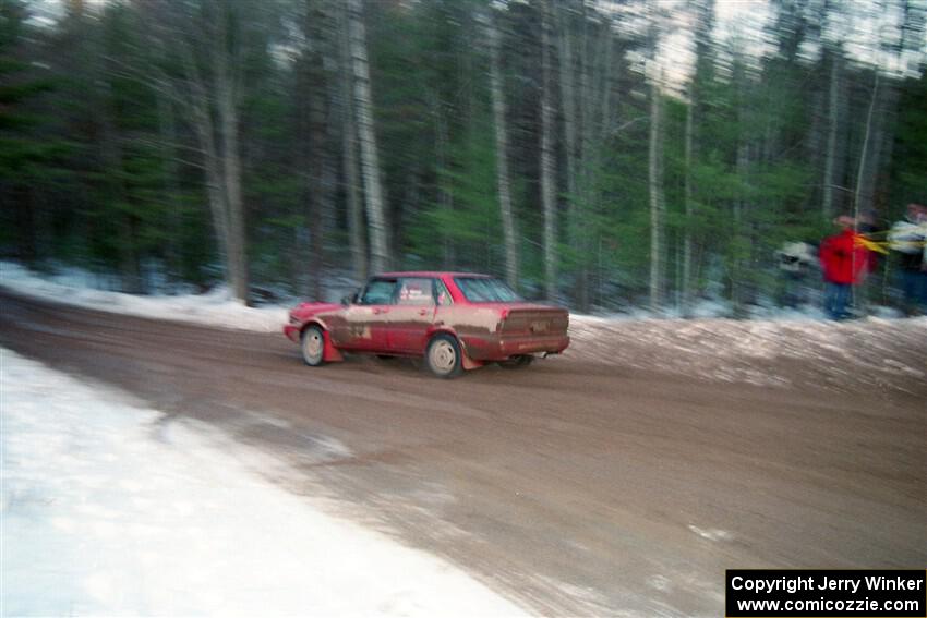 Jon Kemp / Rod Hendicksen Audi 4000 Quattro on SS16, Thunder River.