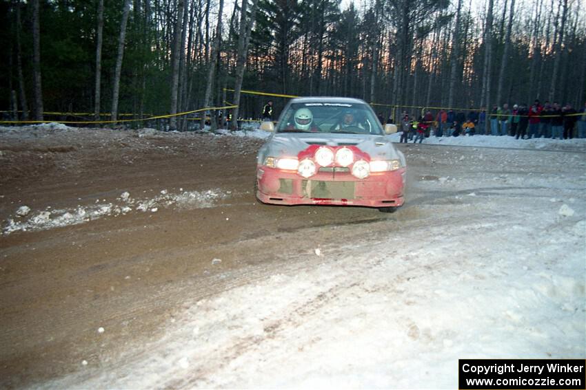 Mark Cox / Jim Gill Mitsubishi Lancer Evo VI on SS16, Thunder River.