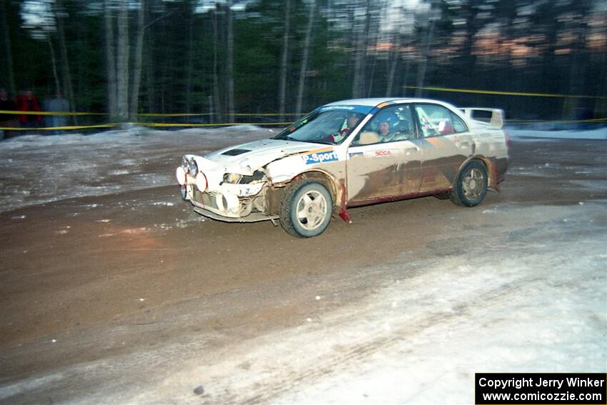 Pete Lahm / Frank Cunningham Mitsubishi Lancer Evo IV on SS16, Thunder River.