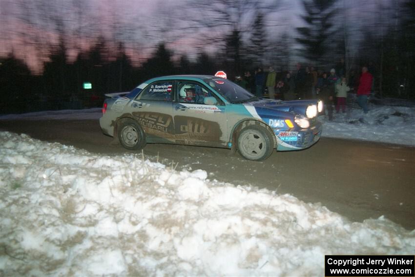 Peter Malaszuk / Darek Szerejko Subaru WRX on SS16, Thunder River.