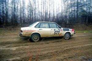 Ken Hawley / Kathy Freund Audi 4000 Quattro on SS1, East Steamboat.