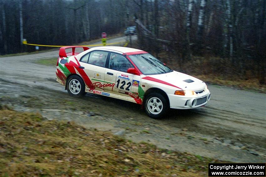 Dennis Martin / John Dillon Mitsubishi Lancer Evo IV on SS1, East Steamboat.
