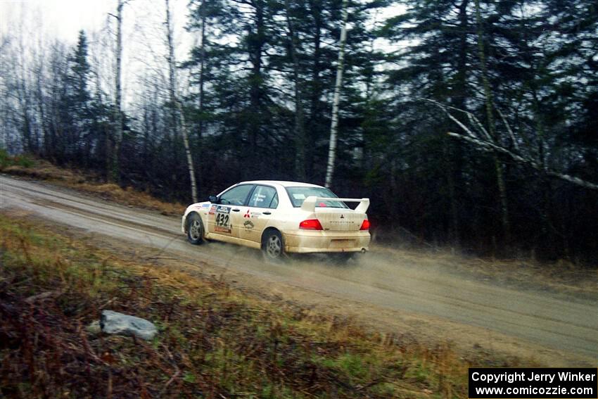 Ron Nelson / Rick Burtis Mitsubishi Lancer Evo VII on SS1, East Steamboat.