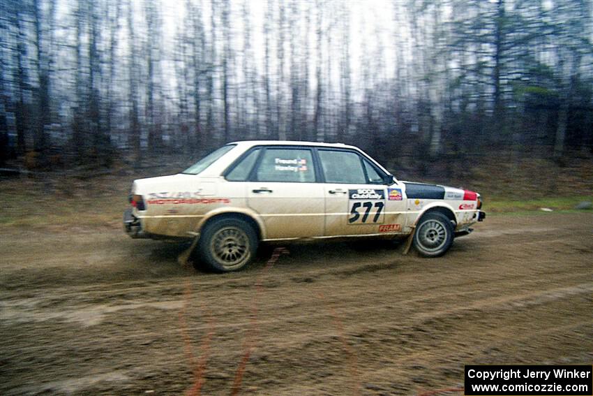 Ken Hawley / Kathy Freund Audi 4000 Quattro on SS1, East Steamboat.