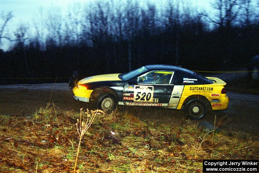 Thanasi Samaras / Eric Olson Eagle Talon at the spectator corner on SS4, Blue Trail.