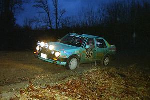 Damien Crane / Larry Warrington VW Jetta at the spectator corner on SS4, Blue Trail.