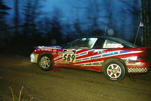 Mike Cienkosz / Yurek Cienkosz Mitsubishi Eclipse GSX at the spectator corner on SS4, Blue Trail.