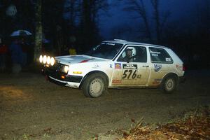 Doug Davenport / Rob Bohn VW Golf at the spectator corner on SS4, Blue Trail.