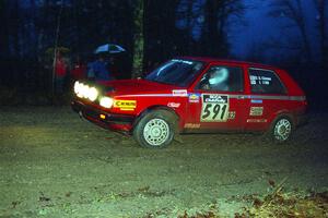 Dave Cizmas / Dave L. Cizmas VW GTI at the spectator corner on SS4, Blue Trail.