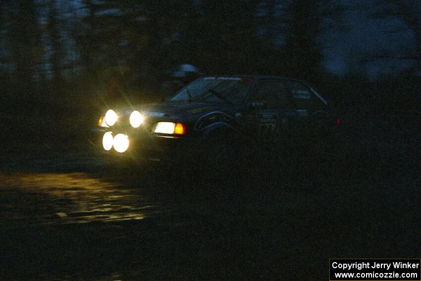 Chris Huntington / Andy Mohrlant Mazda 323GTX at the spectator corner on SS4, Blue Trail.