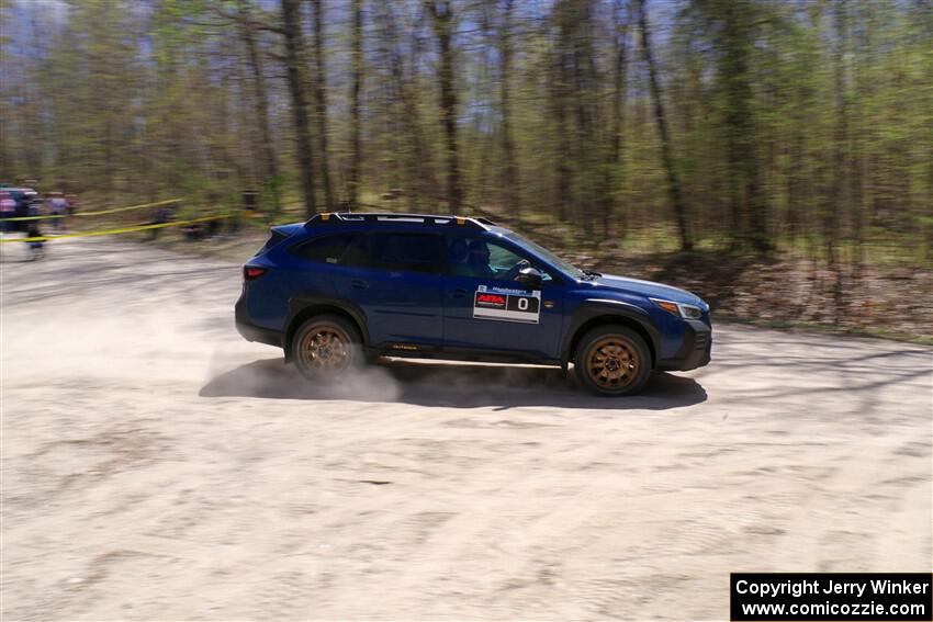 The '0' car, a Subaru Crosstrek, on SS1, Steamboat I.