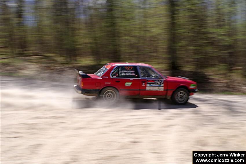 Levi Johnson / Griffin Johnson BMW 325e on SS1, Steamboat I.