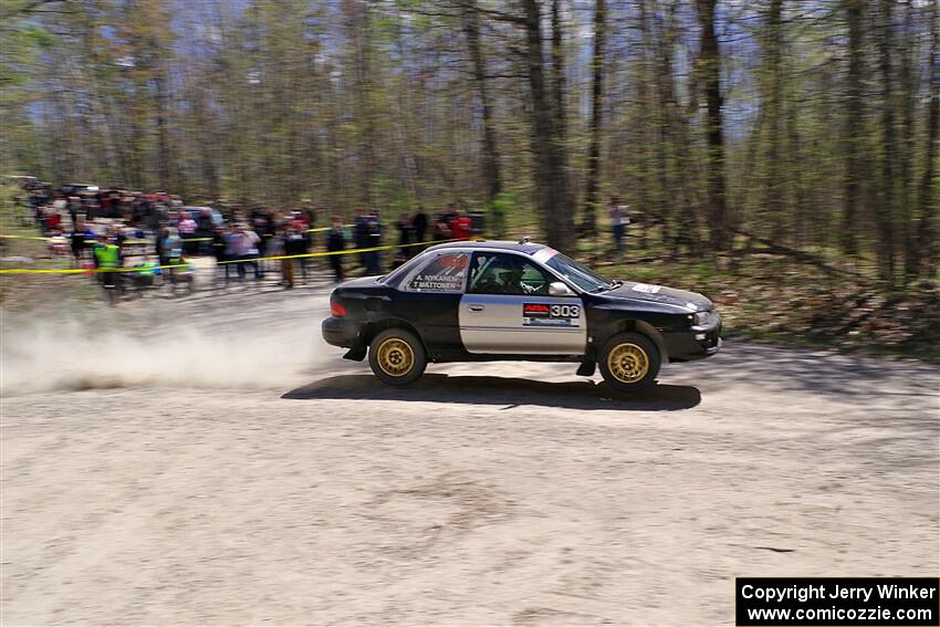 Travis Mattonen / Anikka Nykanen Subaru Impreza on SS1, Steamboat I.