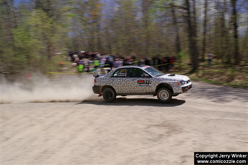 Peter Farrow / Jackson Sedivy Subaru WRX on SS1, Steamboat I.