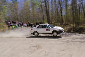 Josh Kemp / Danielle Kemp Subaru WRX on SS1, Steamboat I.