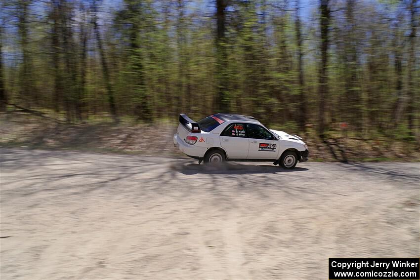 Josh Kemp / Danielle Kemp Subaru WRX on SS1, Steamboat I.