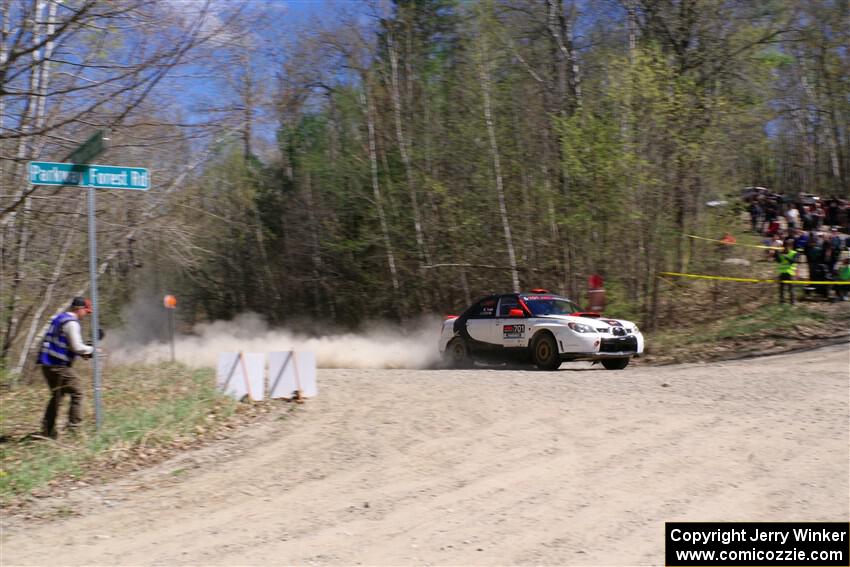 Jason Cook / Maggie Tu Subaru WRX on SS1, Steamboat I.