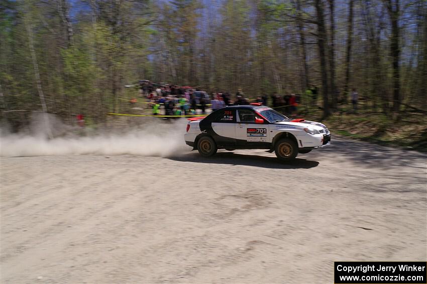 Jason Cook / Maggie Tu Subaru WRX on SS1, Steamboat I.