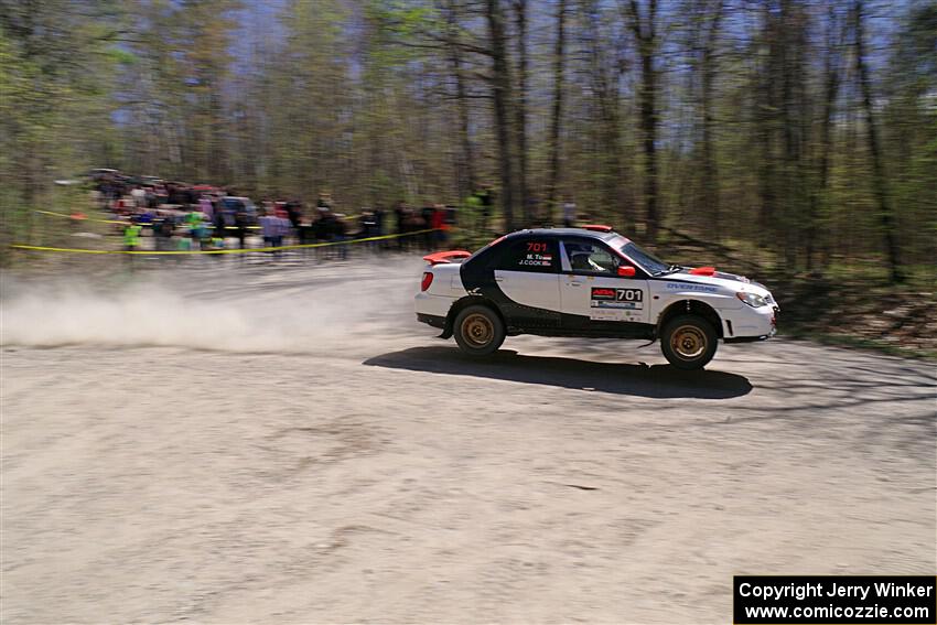 Jason Cook / Maggie Tu Subaru WRX on SS1, Steamboat I.