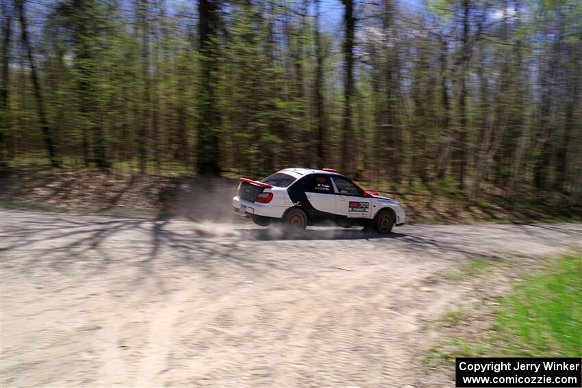 Jason Cook / Maggie Tu Subaru WRX on SS1, Steamboat I.