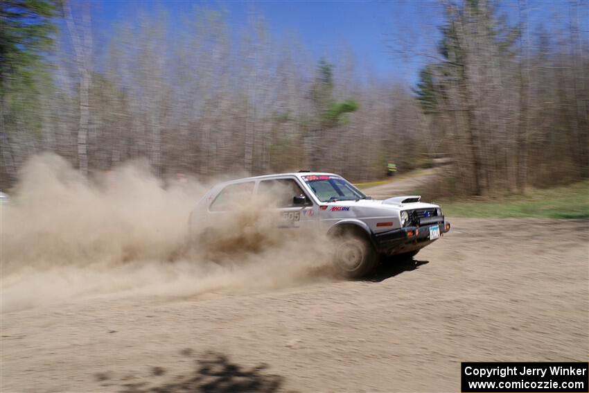 Josh Nykanen / Matt Nykanen VW GTI on SS2, Kabekona I.