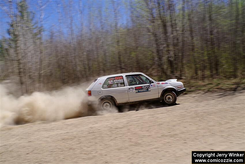 Josh Nykanen / Matt Nykanen VW GTI on SS2, Kabekona I.