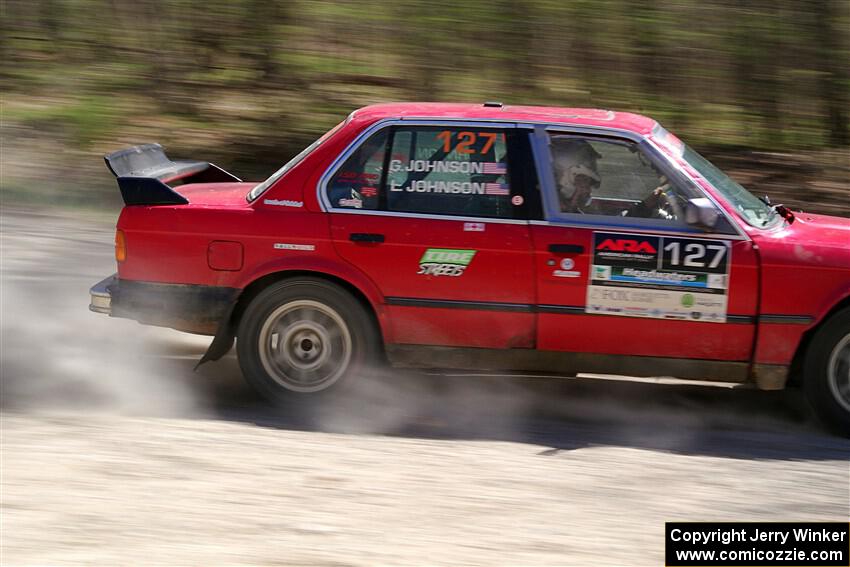 Levi Johnson / Griffin Johnson BMW 325e on SS3, Steamboat II.