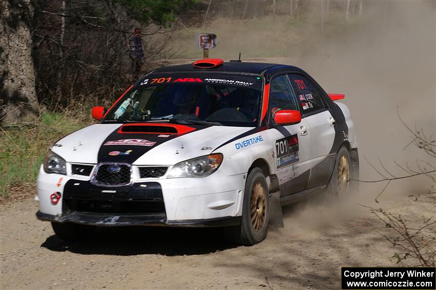 Jason Cook / Maggie Tu Subaru WRX on SS4, Kabekona II.