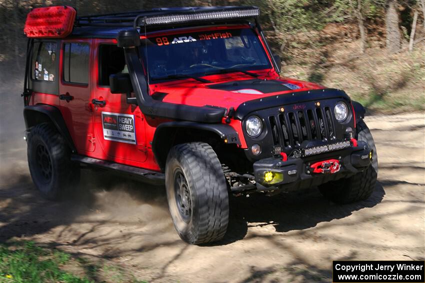 A Jeep Wrangler Rubicon sweeps SS4, Kabekona II.
