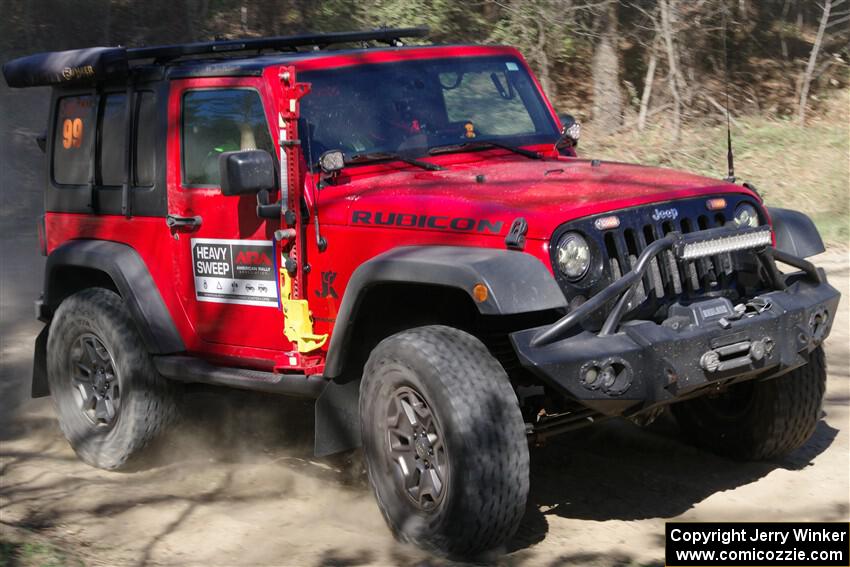 A Jeep Wrangler Rubicon sweeps SS4, Kabekona II.