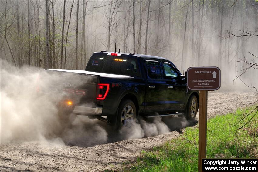 A Ford F-150 pickup sweeps SS4, Kabekona II.