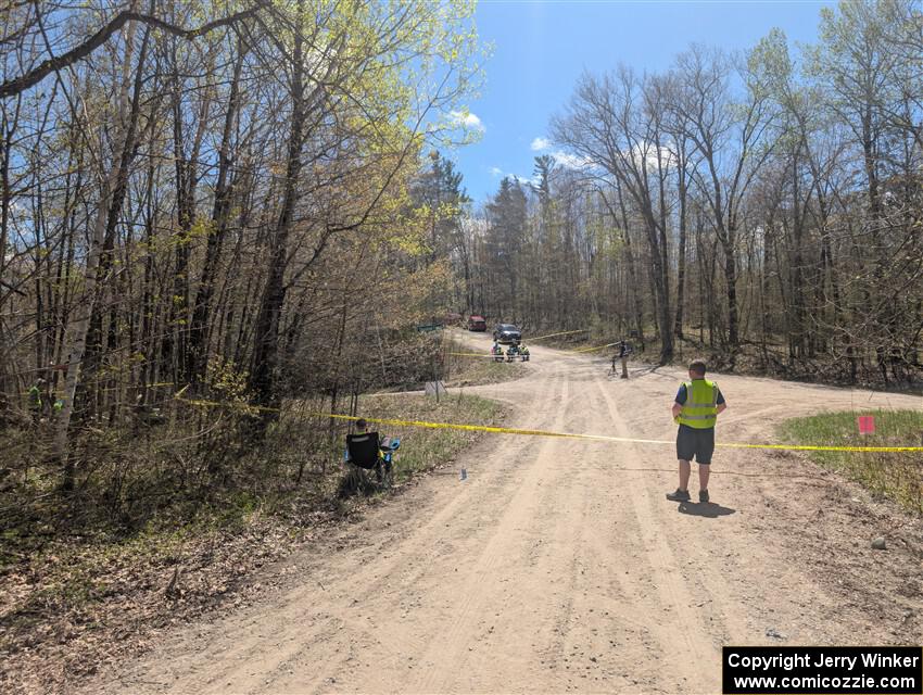 An overall view of the crossroads jump looking to the south.