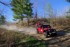 A Jeep Wrangler Rubicon sweeps SS6, Kabekona III.