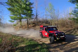 A Jeep Wrangler Rubicon sweeps SS6, Kabekona III.