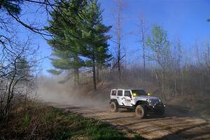A Jeep Wrangler Rubicon sweeps SS6, Kabekona III.
