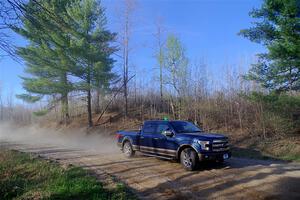 A Ford F-150 pickup sweeps SS6, Kabekona III.