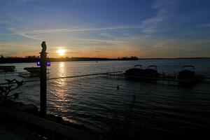 The view of Leech Lake from the awards ceremony, in Walker, MN.