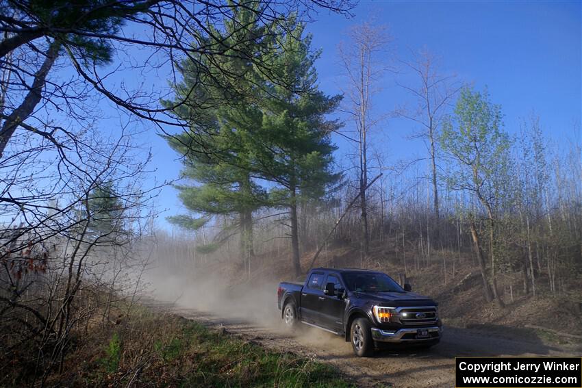 A Ford F-150 pickup sweeps SS6, Kabekona III.