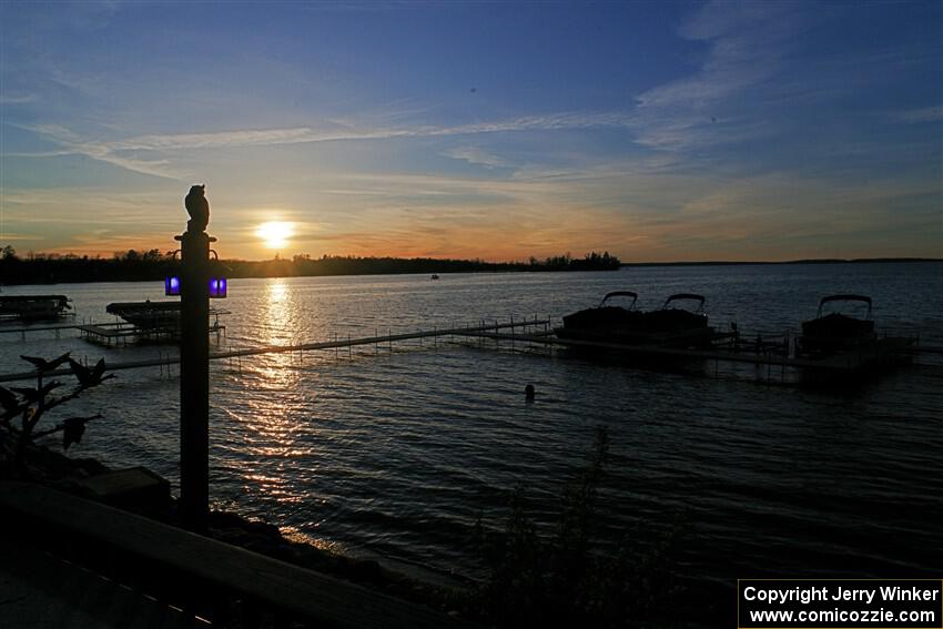 The view of Leech Lake from the awards ceremony, in Walker, MN.