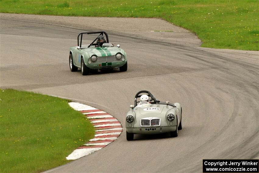 and Tim Lynch's Triumph TR-4A