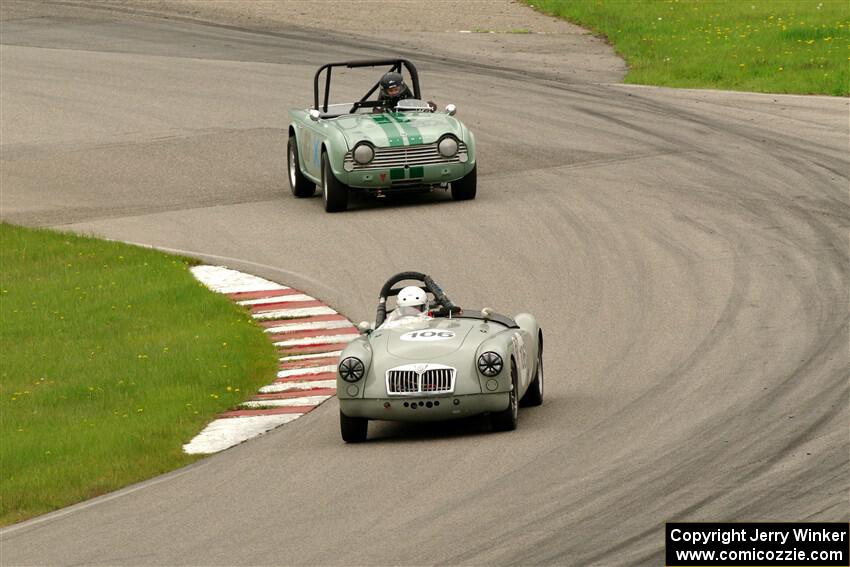 and Tim Lynch's Triumph TR-4A
