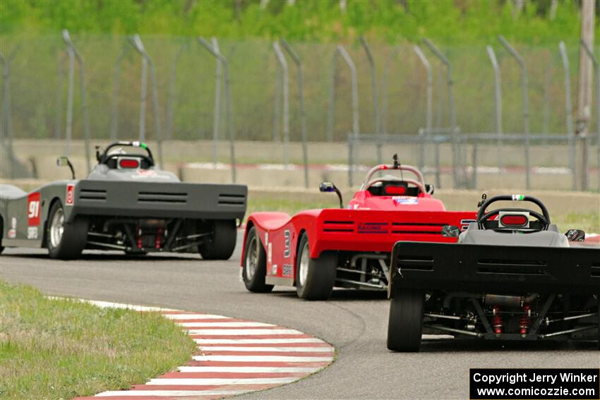 Justin Elder's, Ben Anderson's and Nolan Elder's Spec Racer Ford 3s