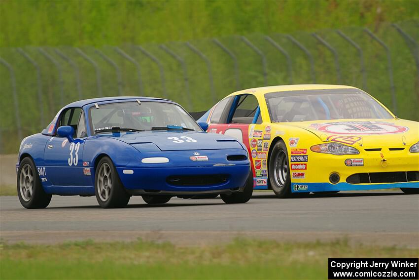 Luke Allen's Spec Miata Mazda Miata and Jim Kulseth's GTA Chevy Monte Carlo