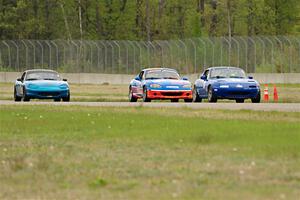 Luke Allen's, Bruce Allen's and Rick Buan's Spec Miata Mazda Miatas