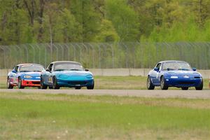 Luke Allen's, Rick Buan's and Bruce Allen's Spec Miata Mazda Miatas