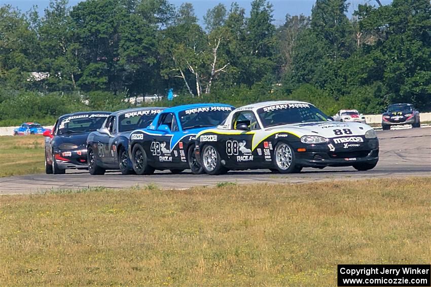 Samantha Silver's, Kyle Greenhill's and Tyler Brown's Spec Miata Mazda Miatas