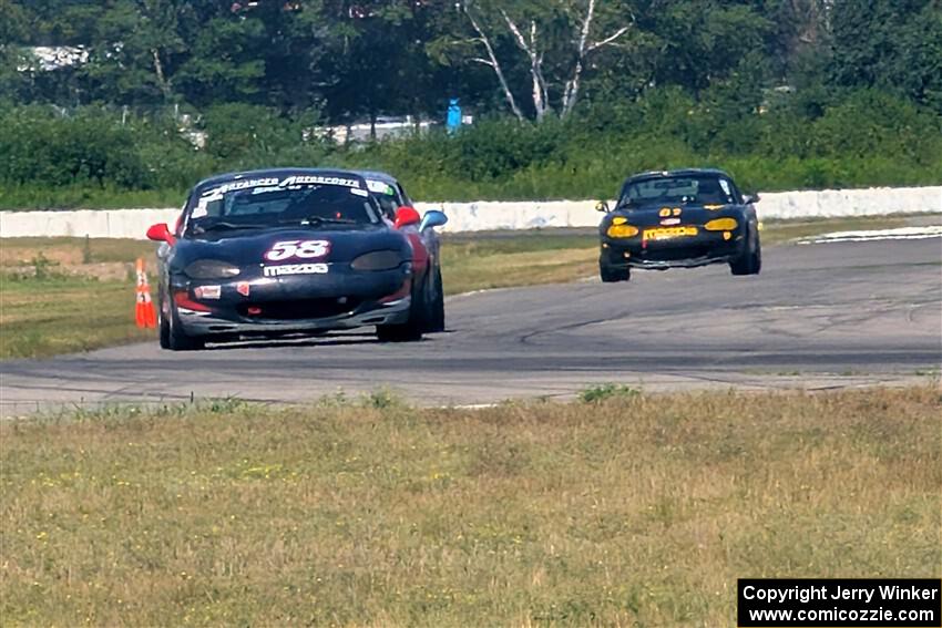 Austin Pearce's, Chris Craft's and George Ellis' Spec Miata Mazda Miatas